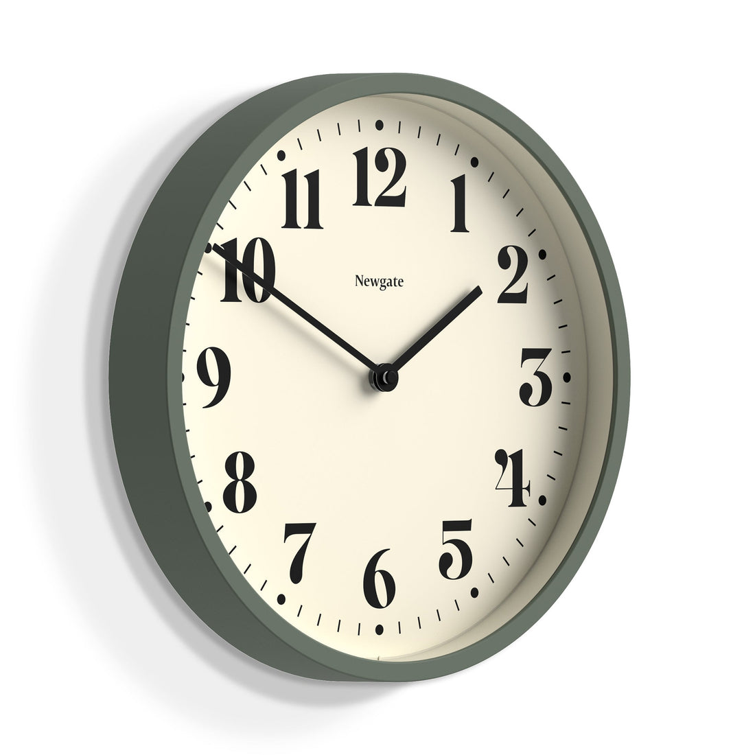 Newgate Number Four Wall Clock Matte Asparagus Green-Home &amp; Garden &gt; Decor-PEROZ Accessories