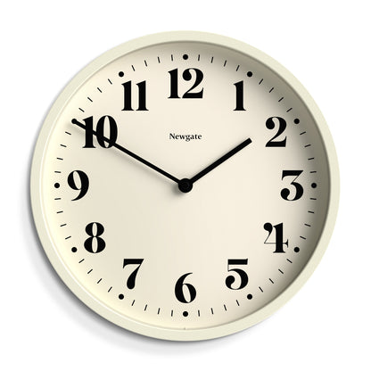 Newgate Number Four Wall Clock Matte Linen White-Home &amp; Garden &gt; Decor-PEROZ Accessories