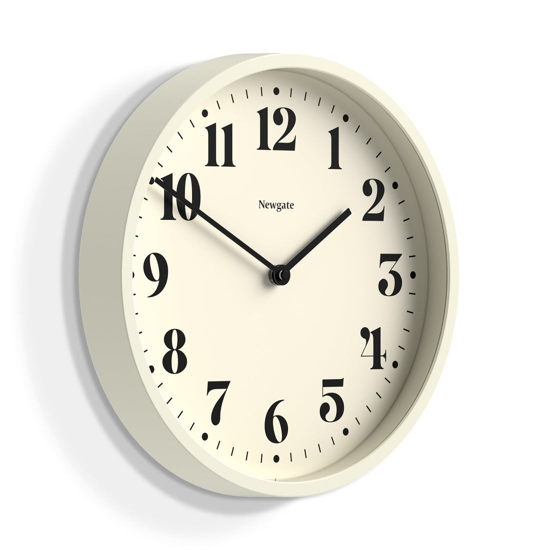 Newgate Number Four Wall Clock Matte Linen White-Home &amp; Garden &gt; Decor-PEROZ Accessories