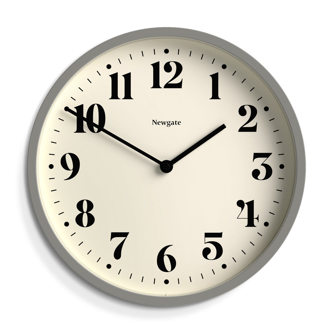 Newgate Number Four Wall Clock Matte Posh Grey-Home &amp; Garden &gt; Decor-PEROZ Accessories
