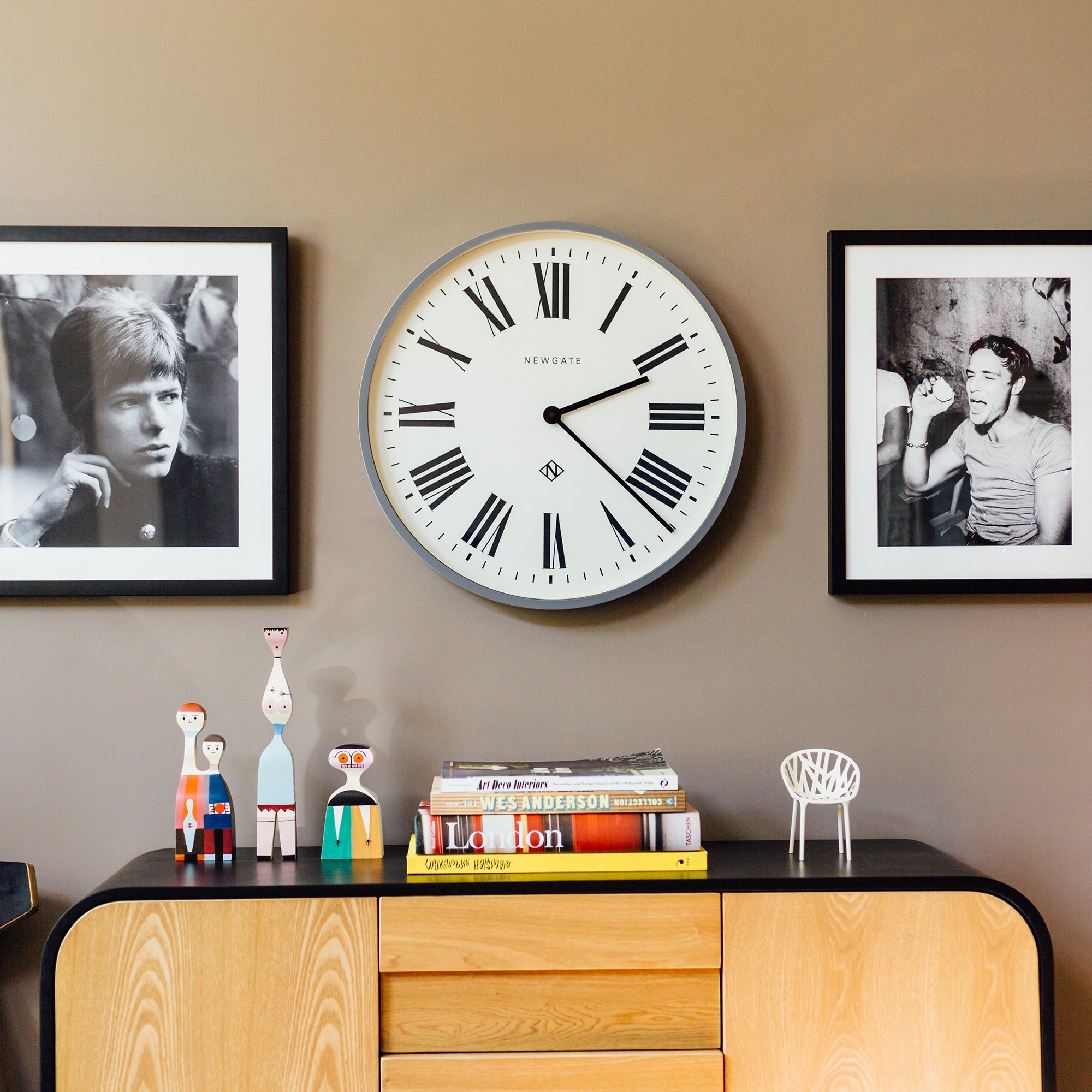 Newgate Number One Clock Italian Posh Grey-Home &amp; Garden &gt; Decor-PEROZ Accessories