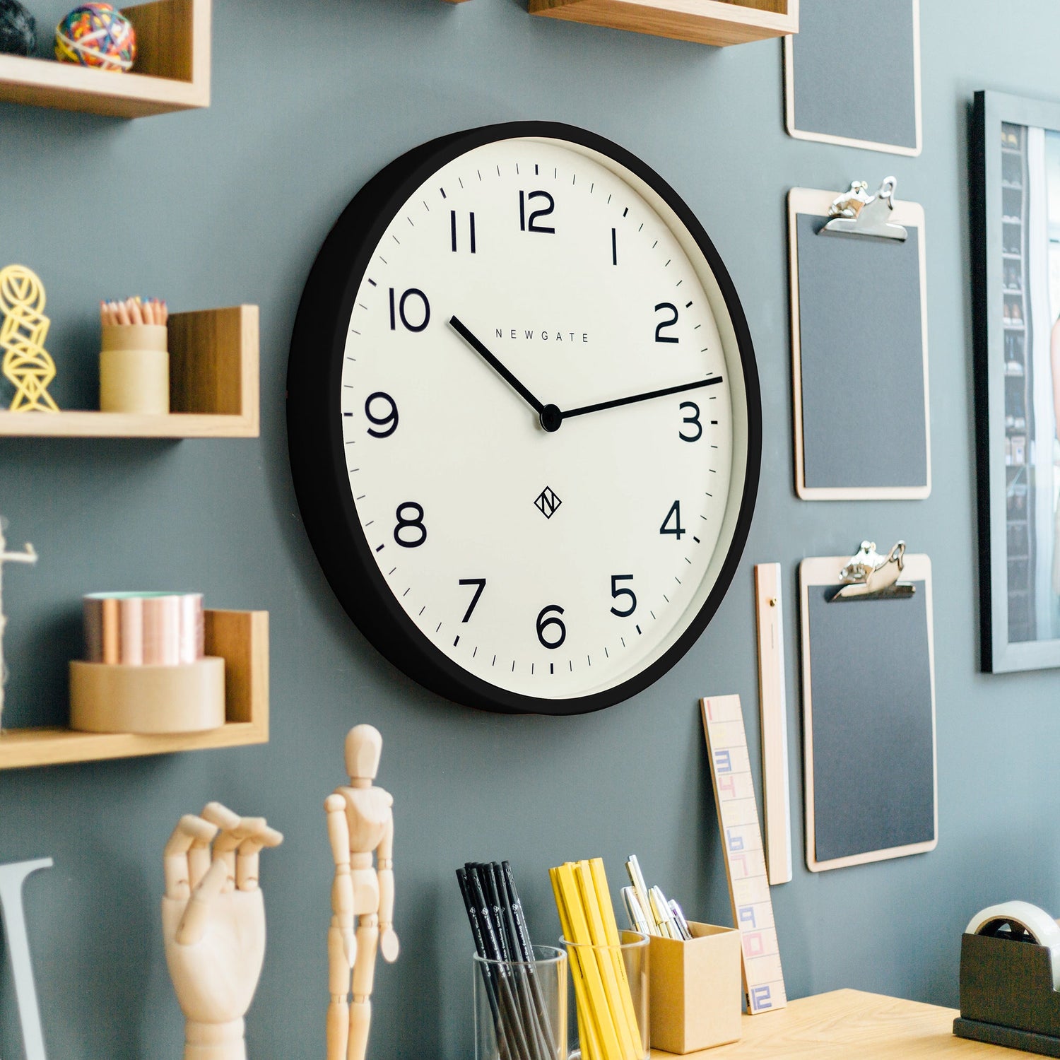 Newgate Number One Clock Echo Black-Home &amp; Garden &gt; Decor-PEROZ Accessories