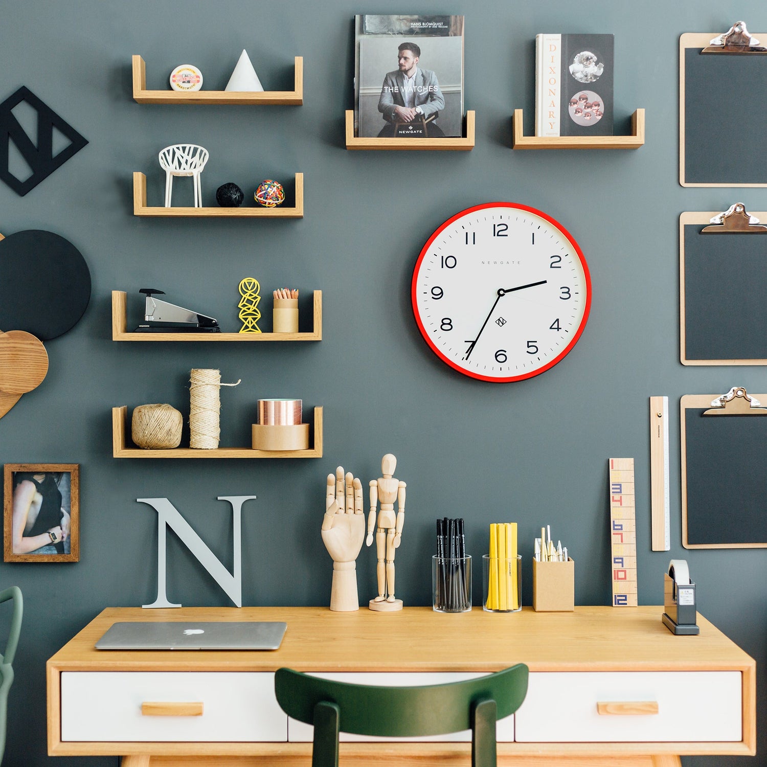 Newgate Number Three Echo Clock Silicone Red-Home &amp; Garden &gt; Decor-PEROZ Accessories
