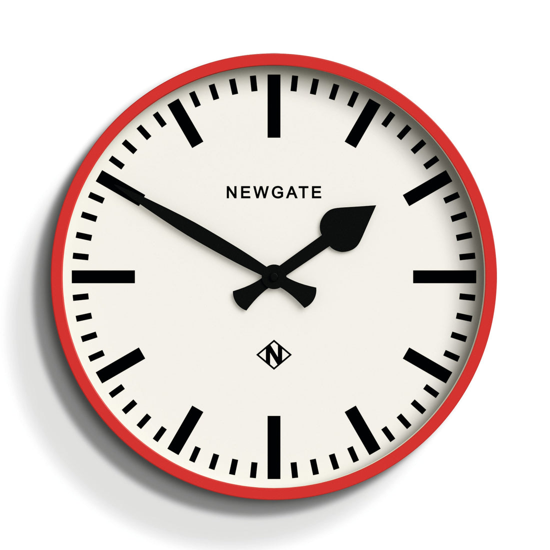 Newgate Railway Clock Red-Home &amp; Garden &gt; Decor-PEROZ Accessories