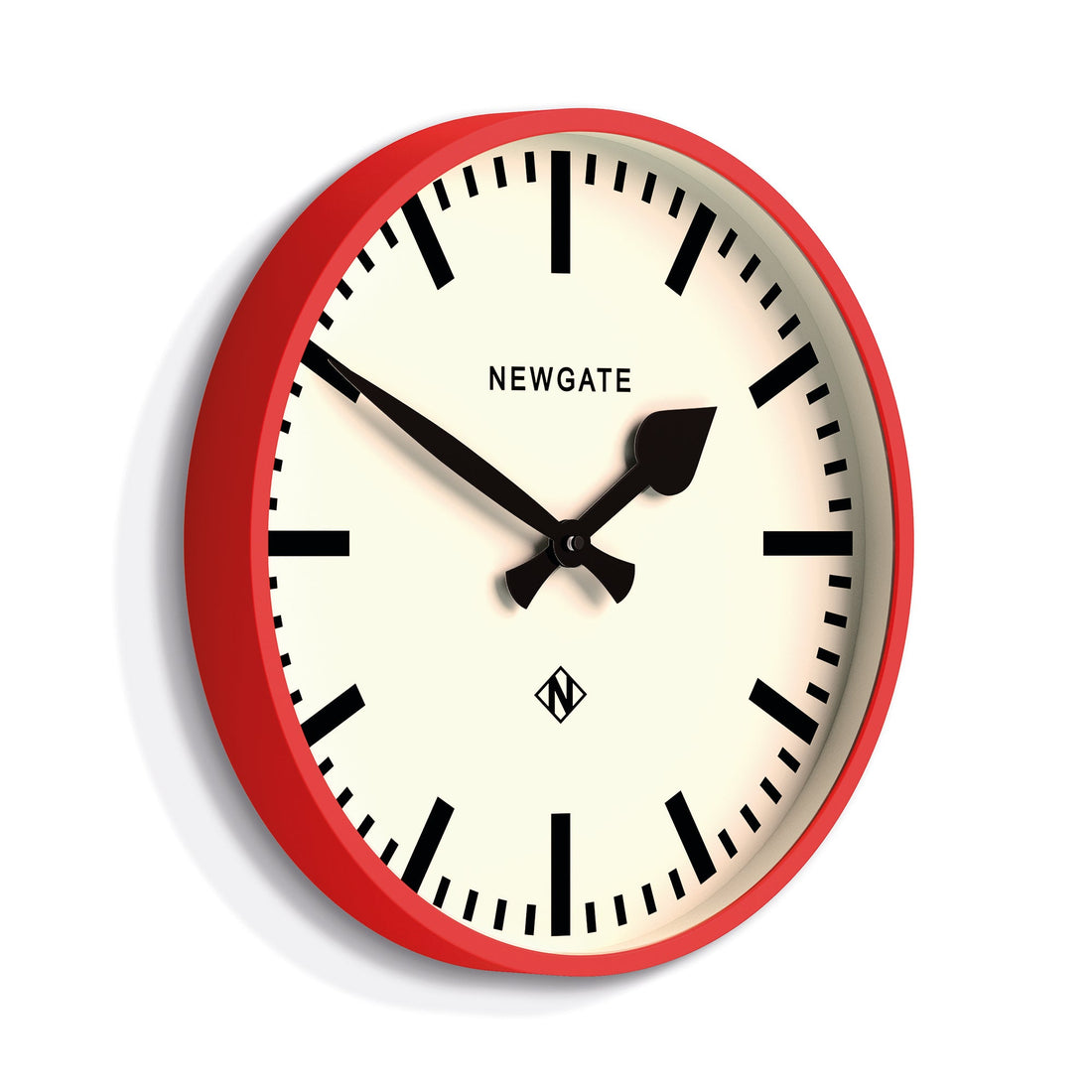 Newgate Railway Clock Red-Home &amp; Garden &gt; Decor-PEROZ Accessories