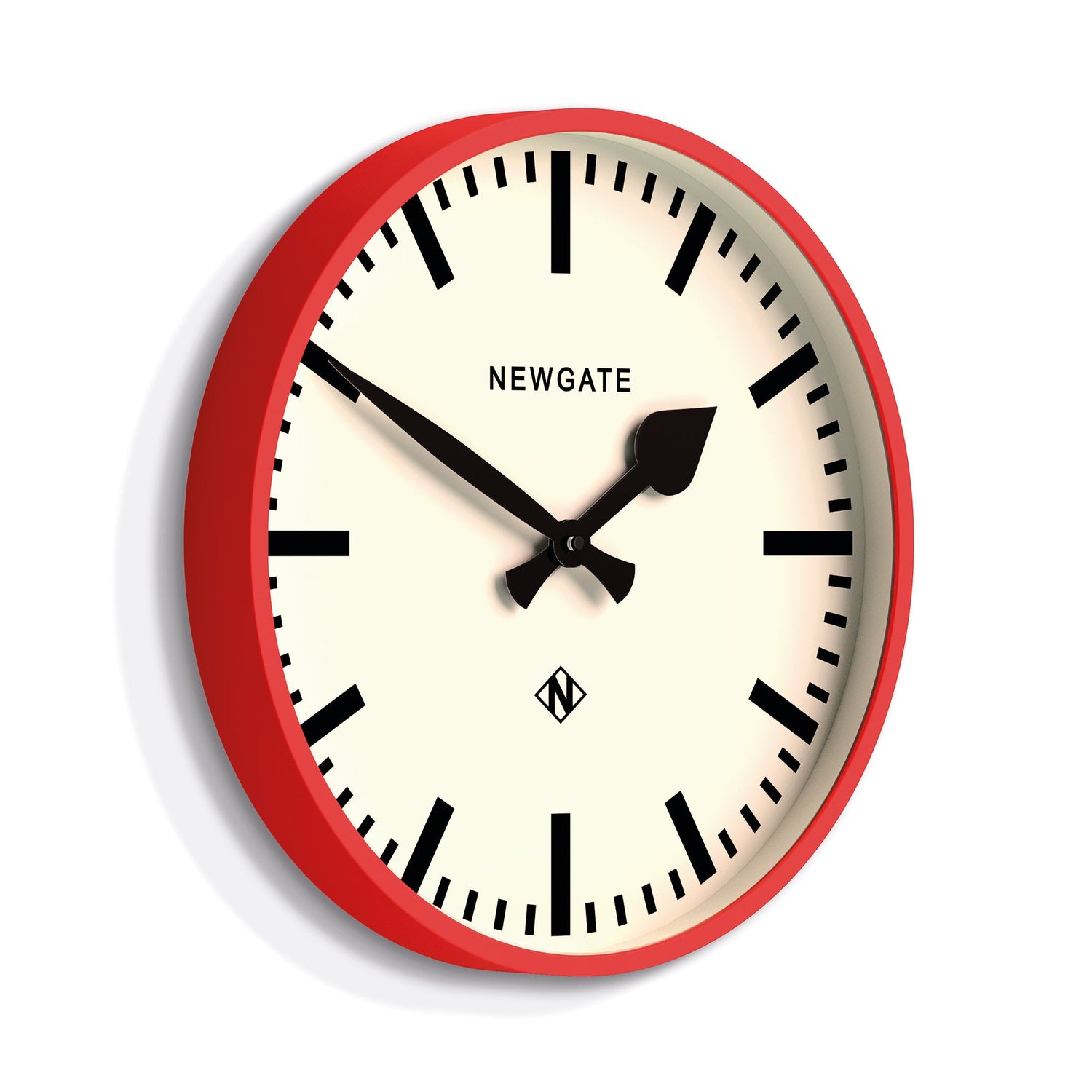 Newgate Railway Clock Red-Home &amp; Garden &gt; Decor-PEROZ Accessories