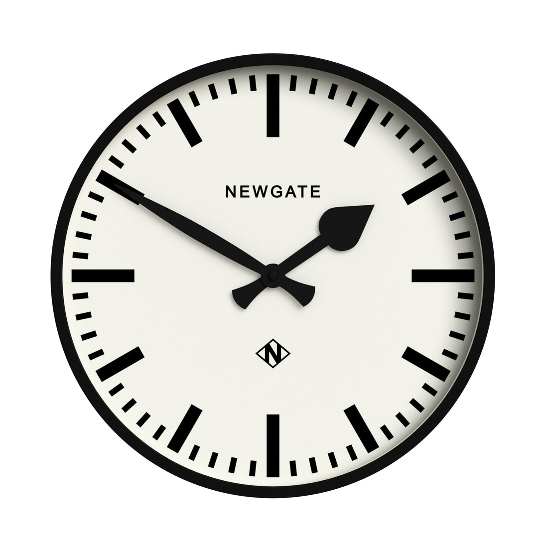 Newgate Railway Clock Black-Home &amp; Garden &gt; Decor-PEROZ Accessories