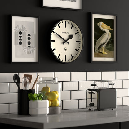 Newgate Railway Clock Black-Home &amp; Garden &gt; Decor-PEROZ Accessories