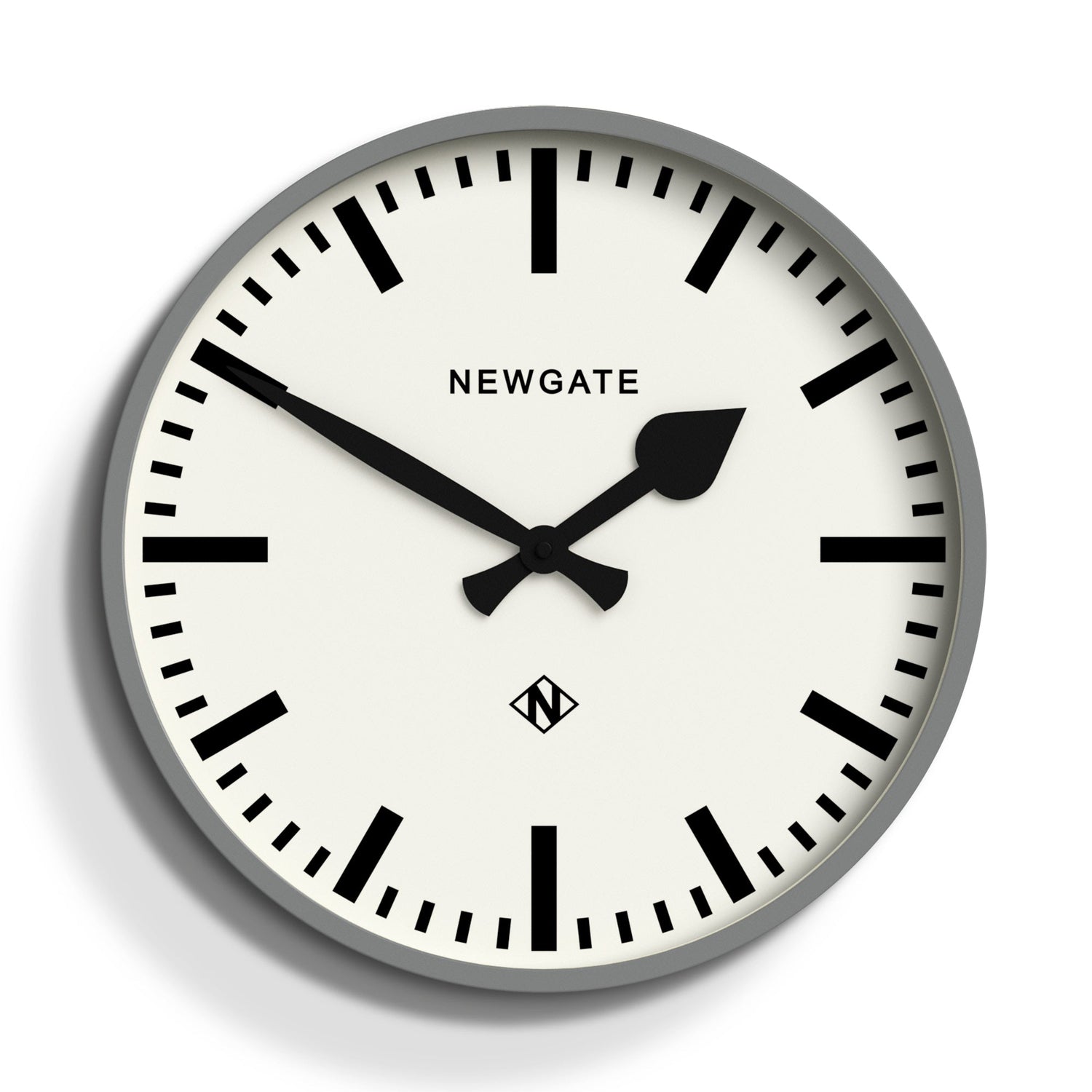 Newgate Railway Clock Grey-Home &amp; Garden &gt; Decor-PEROZ Accessories