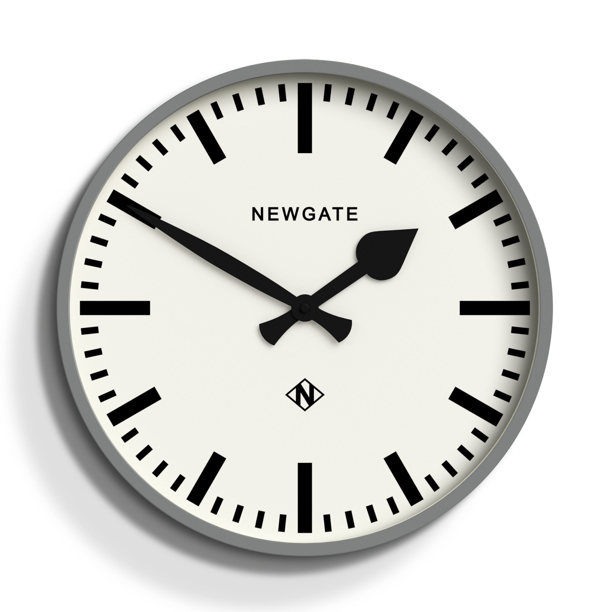 Newgate Railway Clock Grey-Home &amp; Garden &gt; Decor-PEROZ Accessories
