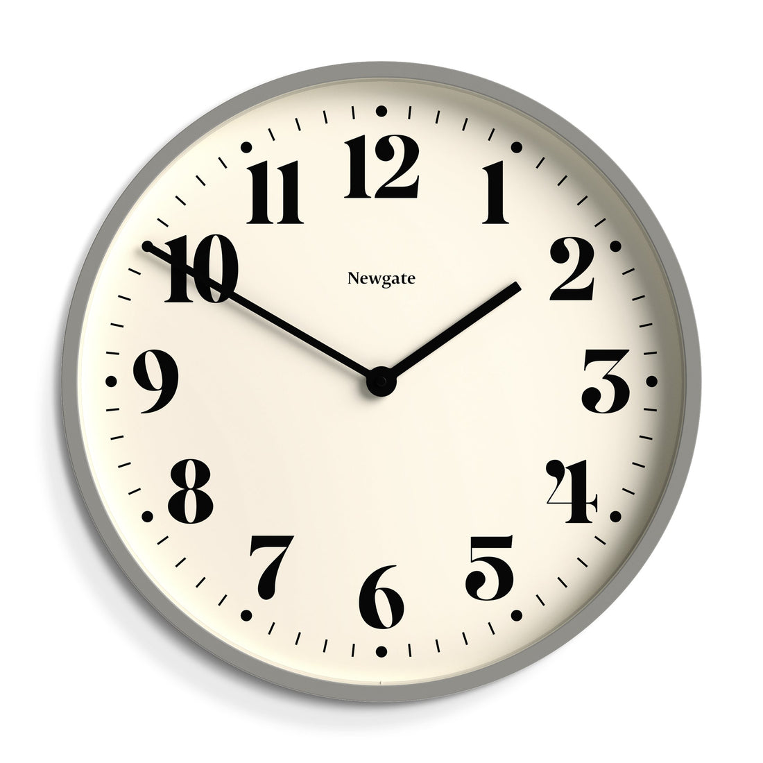Newgate Number Two Wall Clock Matte Posh Grey-Home &amp; Garden &gt; Decor-PEROZ Accessories