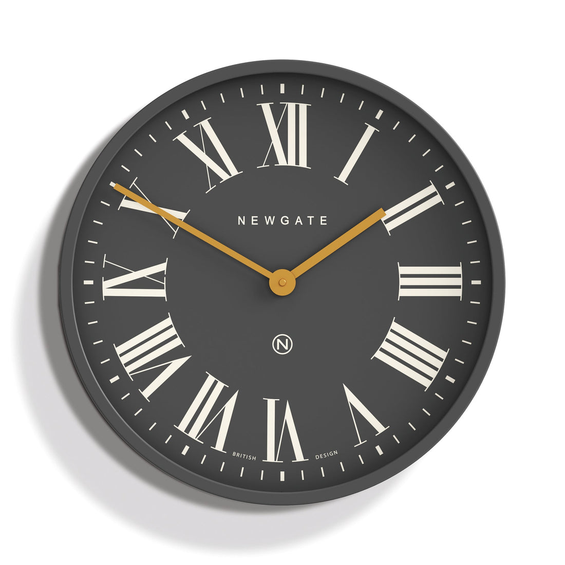 Newgate Mr Butler Wall Clock Moonstone Grey Reverse Dial-Home &amp; Garden &gt; Decor-PEROZ Accessories