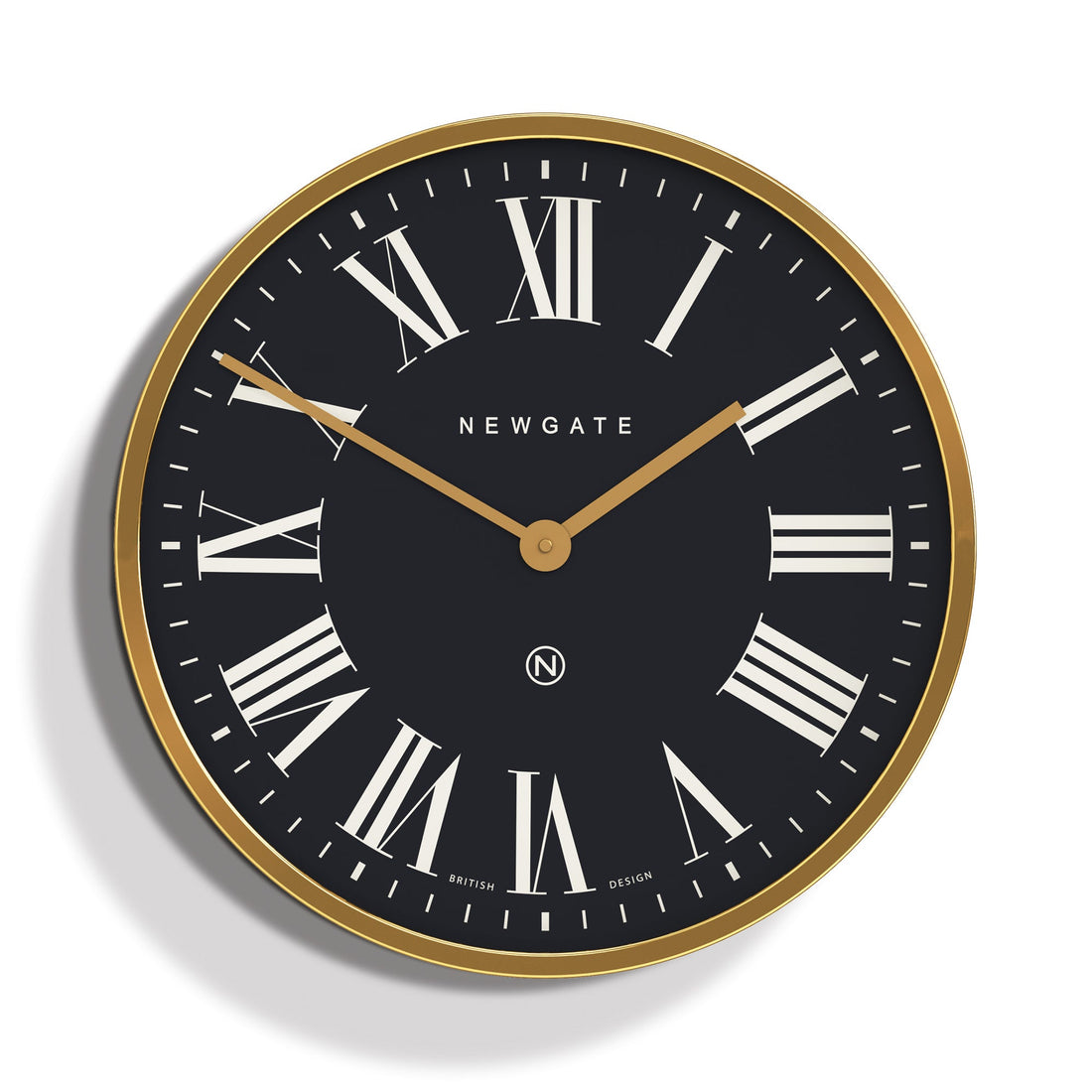 Newgate Mr Butler Wall Clock Radial Brass-Home &amp; Garden &gt; Decor-PEROZ Accessories