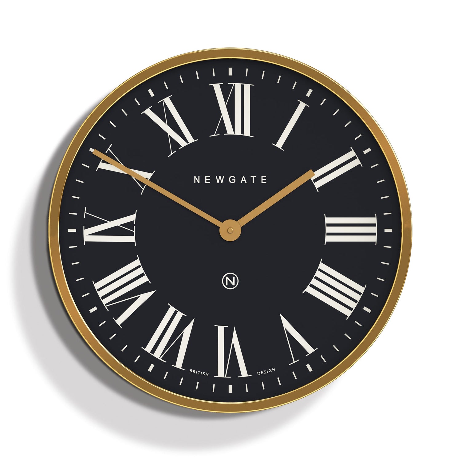 Newgate Mr Butler Wall Clock Radial Brass-Home &amp; Garden &gt; Decor-PEROZ Accessories