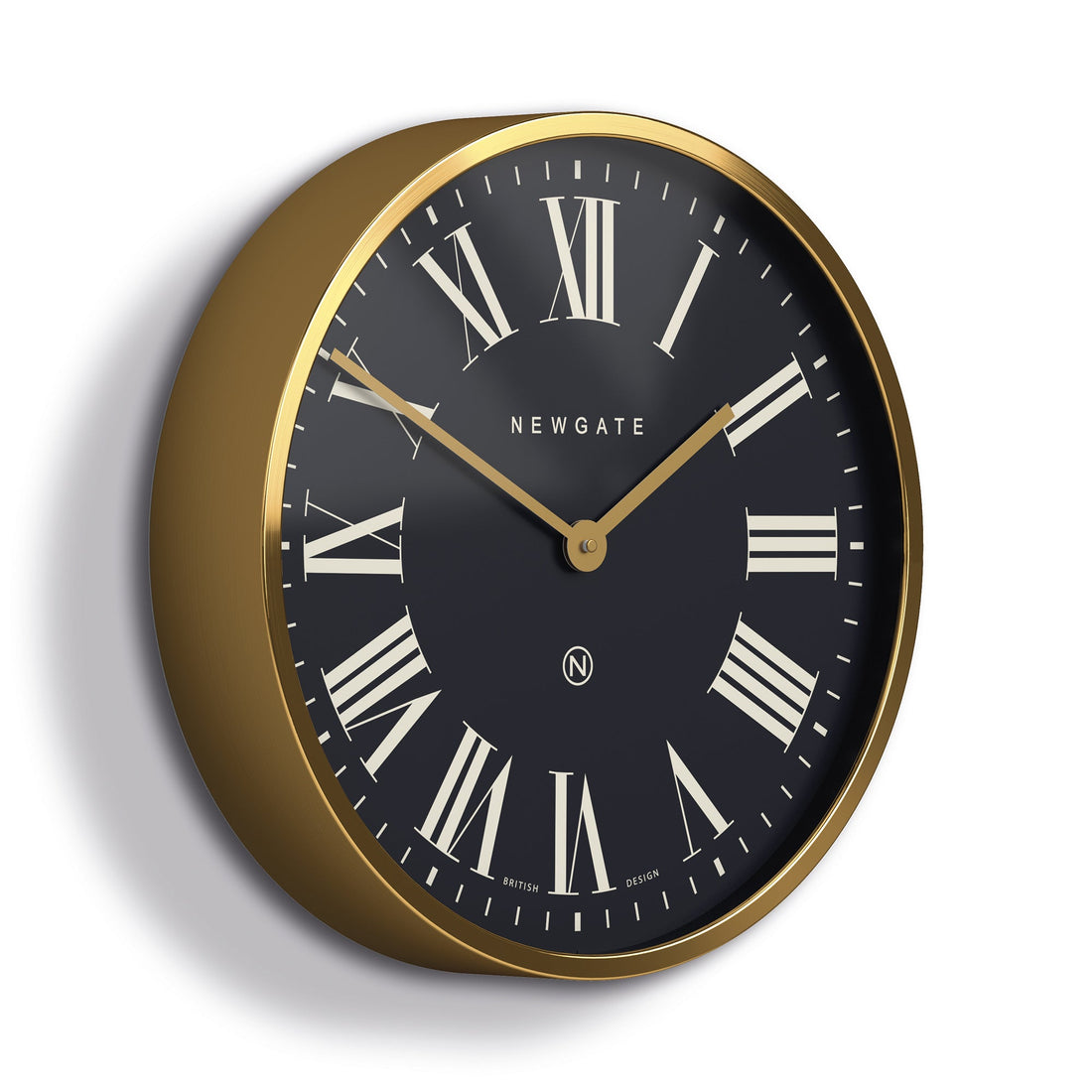 Newgate Mr Butler Wall Clock Radial Brass-Home &amp; Garden &gt; Decor-PEROZ Accessories