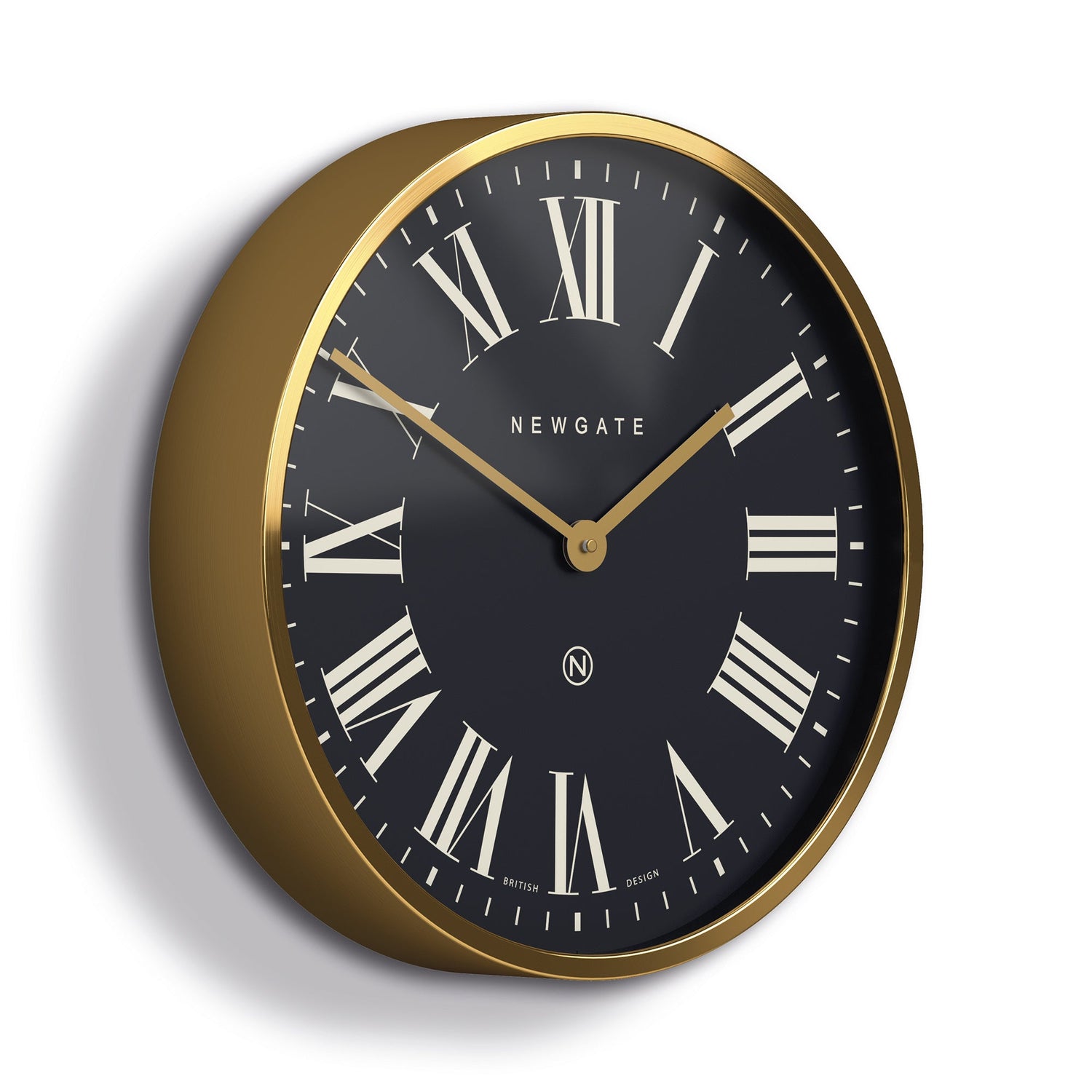 Newgate Mr Butler Wall Clock Radial Brass-Home &amp; Garden &gt; Decor-PEROZ Accessories