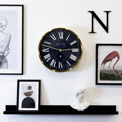 Newgate Mr Butler Wall Clock Radial Brass-Home &amp; Garden &gt; Decor-PEROZ Accessories