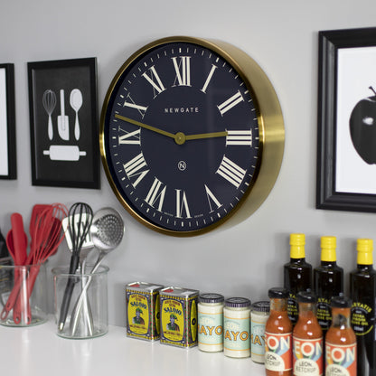 Newgate Mr Butler Wall Clock Radial Brass-Home &amp; Garden &gt; Decor-PEROZ Accessories