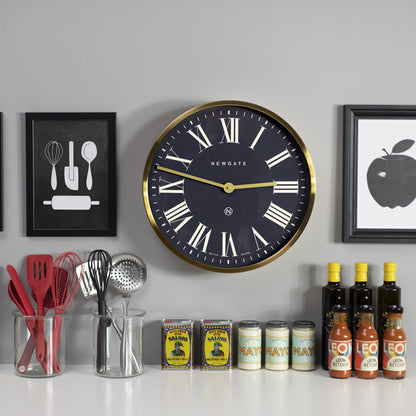 Newgate Mr Butler Wall Clock Radial Brass-Home &amp; Garden &gt; Decor-PEROZ Accessories
