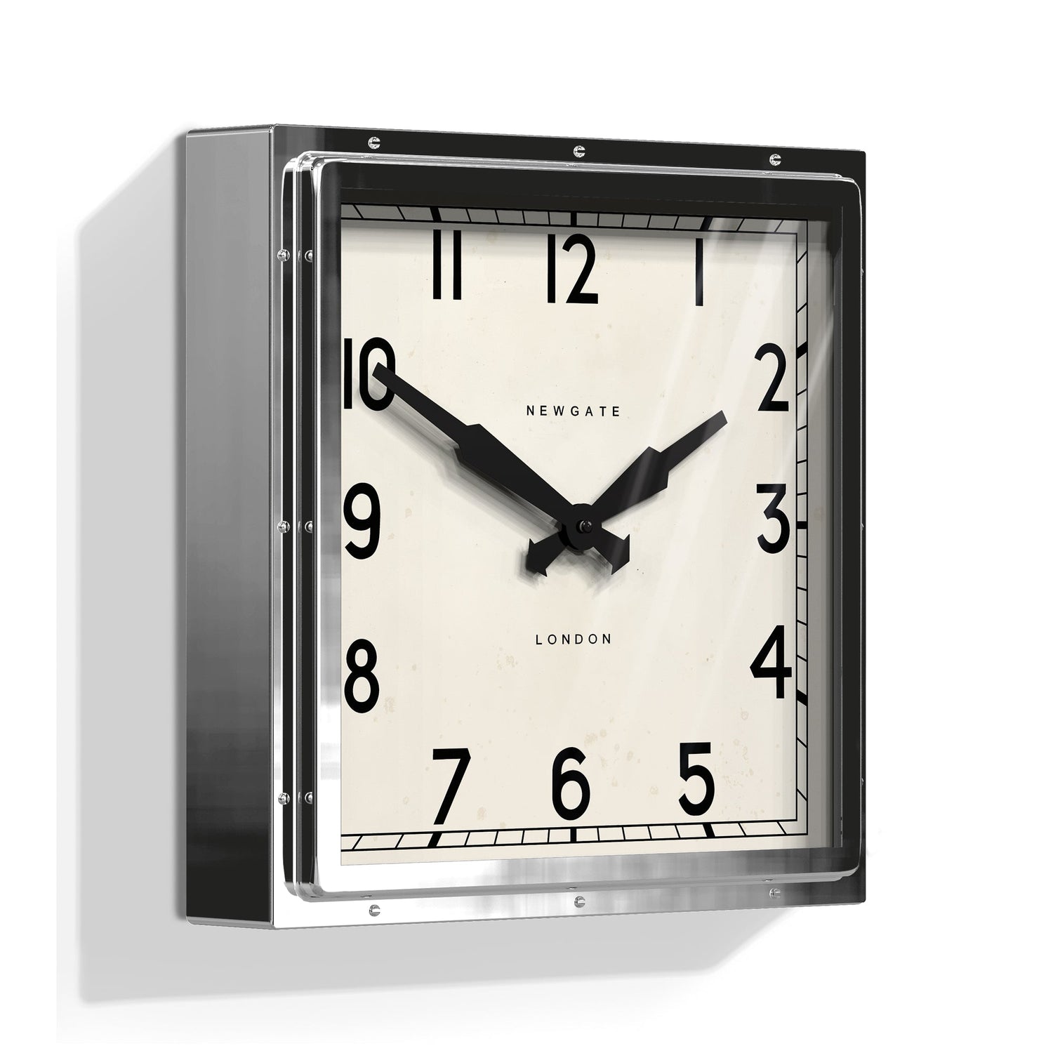 Newgate Quad Clock Chrome-Home &amp; Garden &gt; Decor-PEROZ Accessories