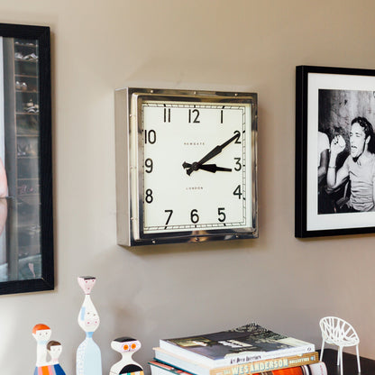 Newgate Quad Clock Chrome-Home &amp; Garden &gt; Decor-PEROZ Accessories