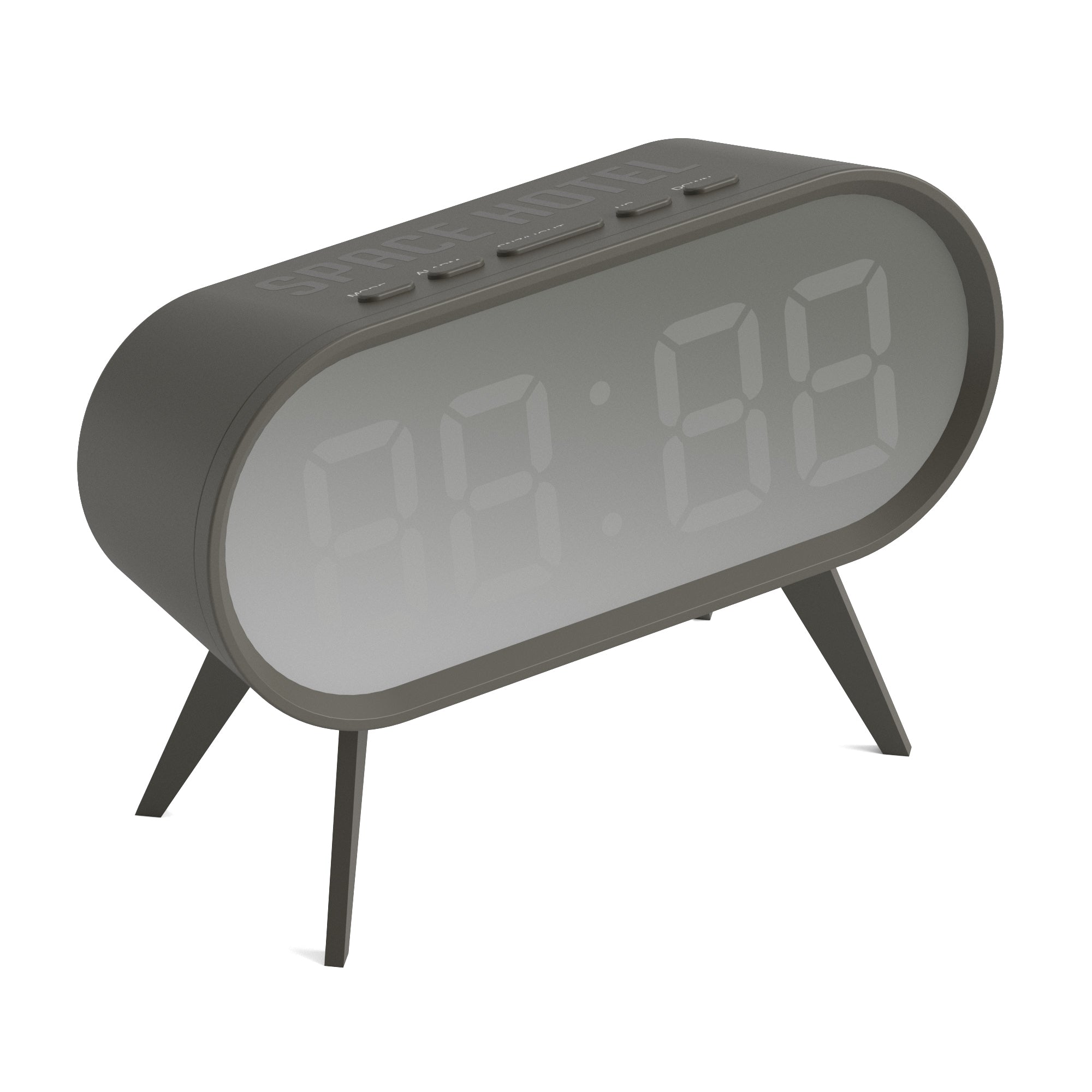 Newgate Space Hotel Cyborg Led Alarm Clock Grey-Home &amp; Garden &gt; Decor-PEROZ Accessories