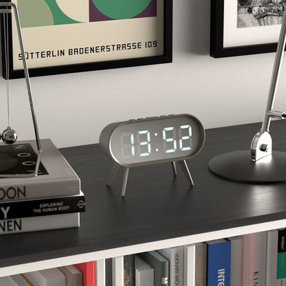 Newgate Space Hotel Cyborg Led Alarm Clock Grey-Home &amp; Garden &gt; Decor-PEROZ Accessories