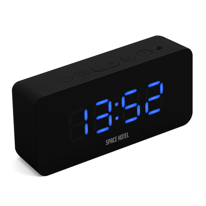 Newgate Space Hotel Hypertron Alarm Clock Black Case - Black Lens - Blue Led-Home &amp; Garden &gt; Decor-PEROZ Accessories