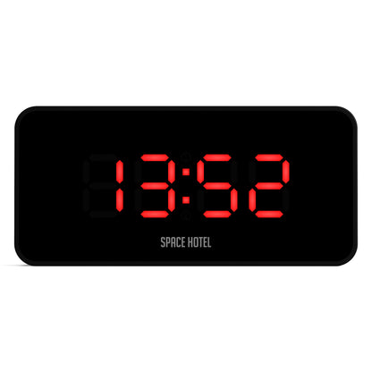Newgate Space Hotel Hypertron Alarm Clock Black Case - Black Lens - Red Led-Home &amp; Garden &gt; Decor-PEROZ Accessories
