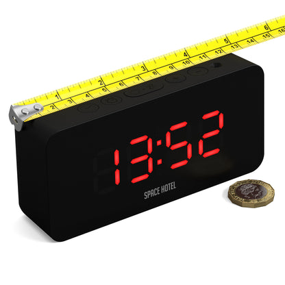 Newgate Space Hotel Hypertron Alarm Clock Black Case - Black Lens - Red Led-Home &amp; Garden &gt; Decor-PEROZ Accessories