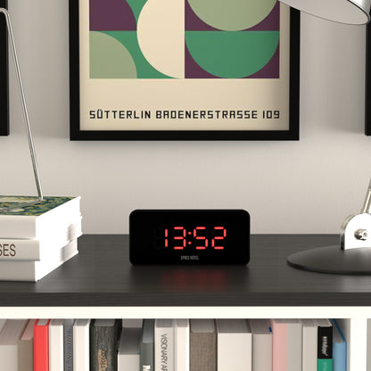 Newgate Space Hotel Hypertron Alarm Clock Black Case - Black Lens - Red Led-Home &amp; Garden &gt; Decor-PEROZ Accessories