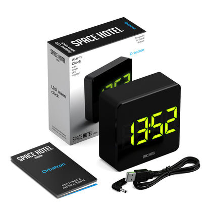 Newgate Space Hotel Orbatron Alarm Clock Black Case - Black Lens - Green Led-Home &amp; Garden &gt; Decor-PEROZ Accessories
