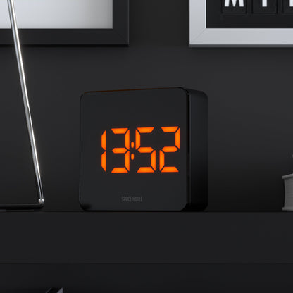 Newgate Space Hotel Orbatron Alarm Clock Black Case - Black Lens - Orange Led-Home &amp; Garden &gt; Decor-PEROZ Accessories