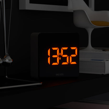 Newgate Space Hotel Orbatron Alarm Clock Black Case - Black Lens - Orange Led-Home &amp; Garden &gt; Decor-PEROZ Accessories