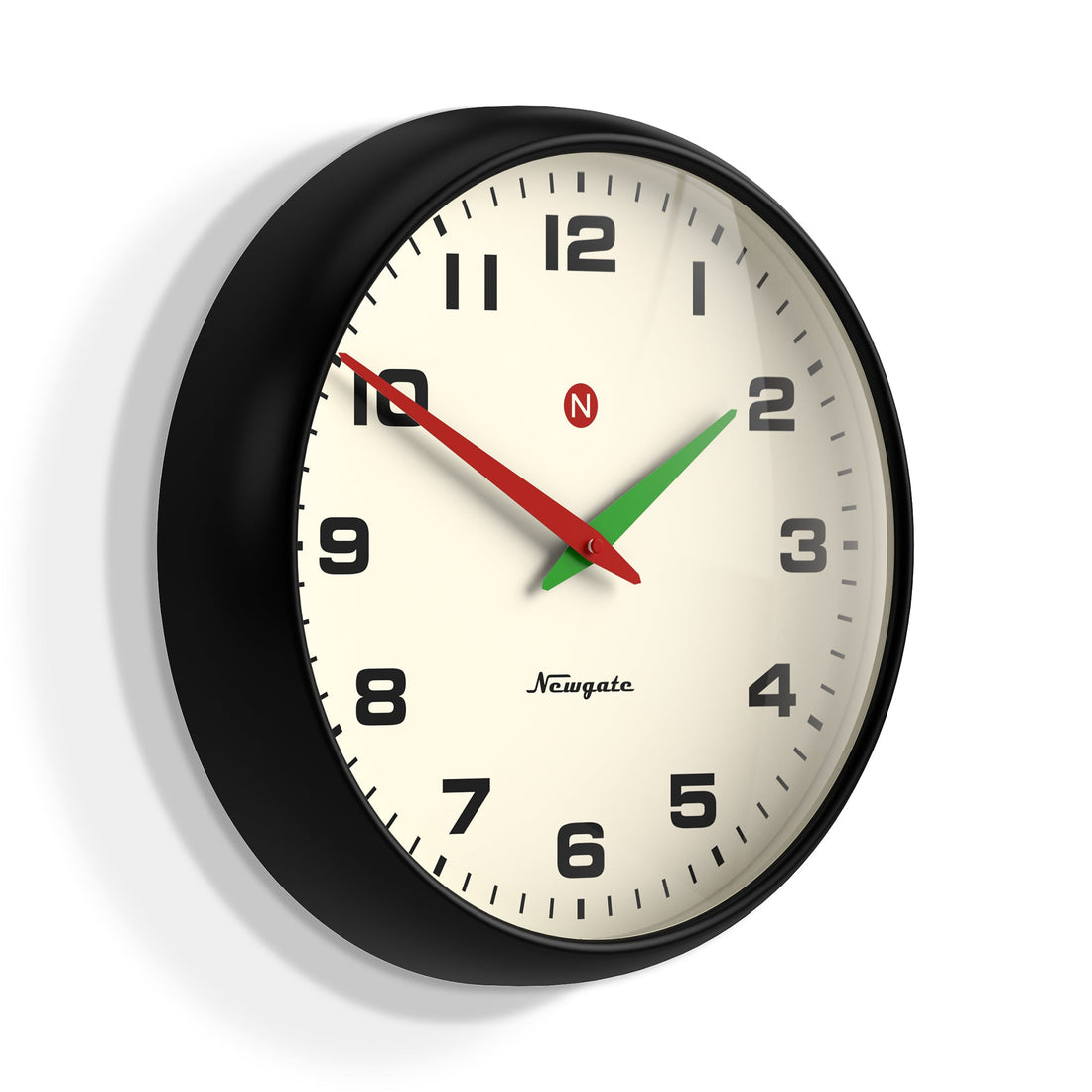 Newgate Superstore Wall Clock Alpha Dial Black-Home &amp; Garden &gt; Decor-PEROZ Accessories