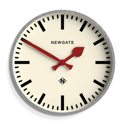 Newgate Universal Wall Clock Railway Dial Galvanised-Home &amp; Garden &gt; Decor-PEROZ Accessories