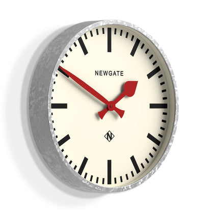 Newgate Universal Wall Clock Railway Dial Galvanised-Home &amp; Garden &gt; Decor-PEROZ Accessories