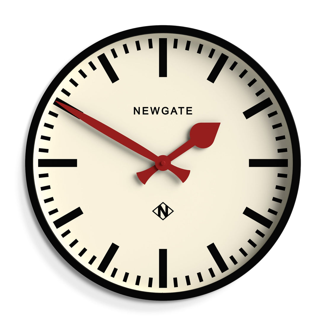 Newgate Universal Wall Clock Railway Dial Black-Home &amp; Garden &gt; Decor-PEROZ Accessories