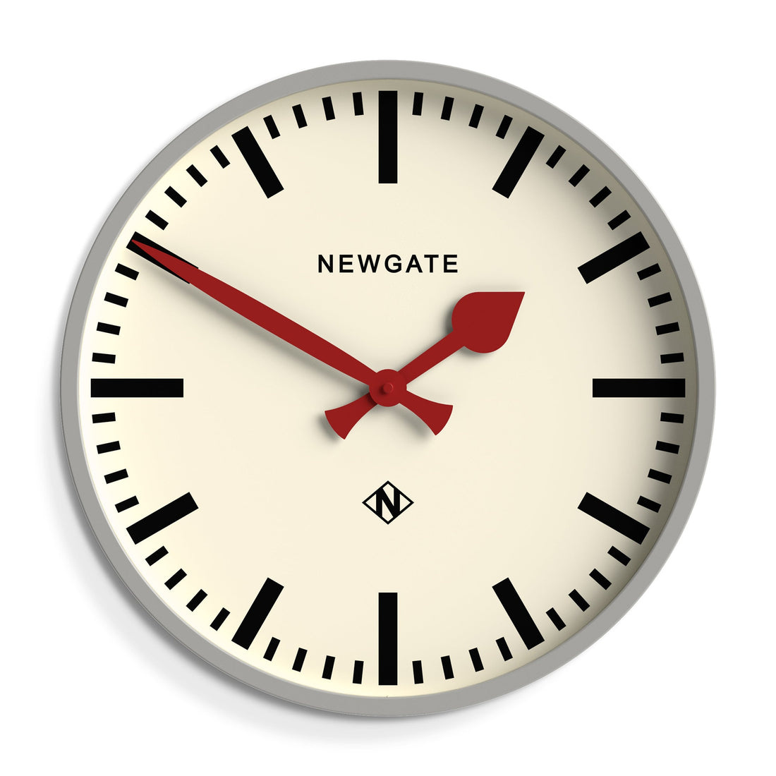 Newgate Universal Wall Clock Railway Dial Grey-Home &amp; Garden &gt; Decor-PEROZ Accessories