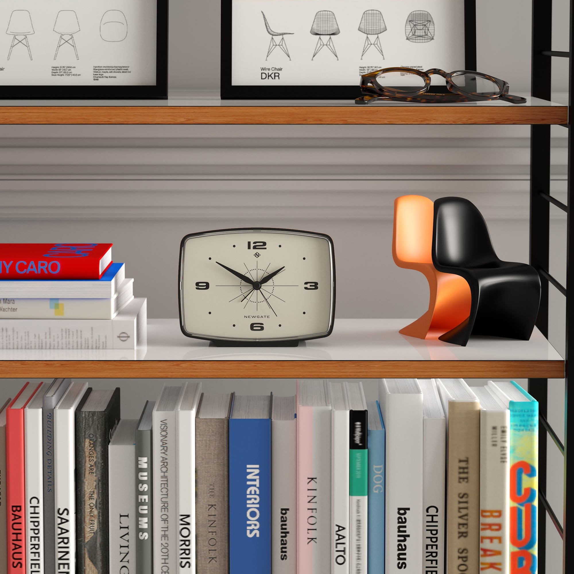 Newgate Brooklyn Alarm Clock - Black-Home &amp; Garden &gt; Decor-PEROZ Accessories