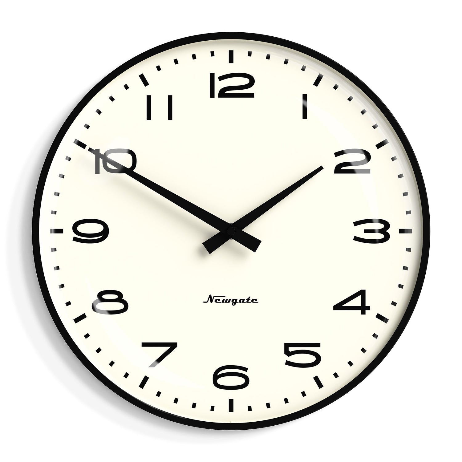 Newgate Radio City Wall Clock Black Arabic Dial - Matte Black-Home &amp; Garden &gt; Decor-PEROZ Accessories