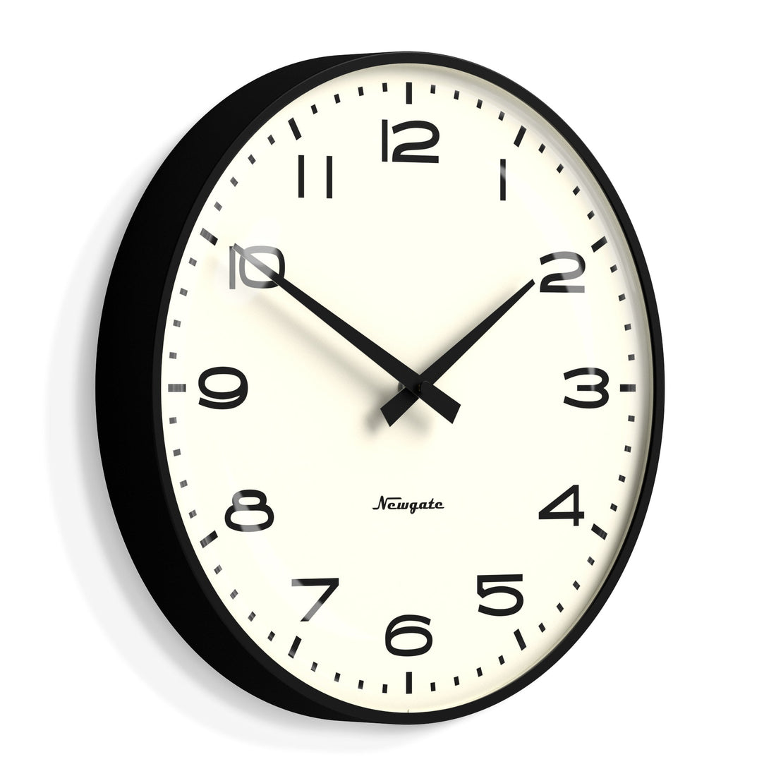Newgate Radio City Wall Clock Black Arabic Dial - Matte Black-Home &amp; Garden &gt; Decor-PEROZ Accessories