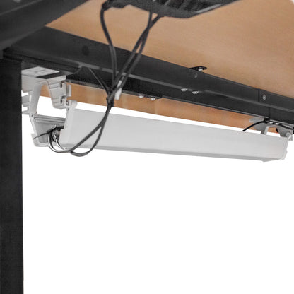 Lifespan Fitness V-FOLD Treadmill with ErgoDesk Automatic Standing Desk 1500mm in Oak/Black with Cable Management-Walking Pad-PEROZ Accessories