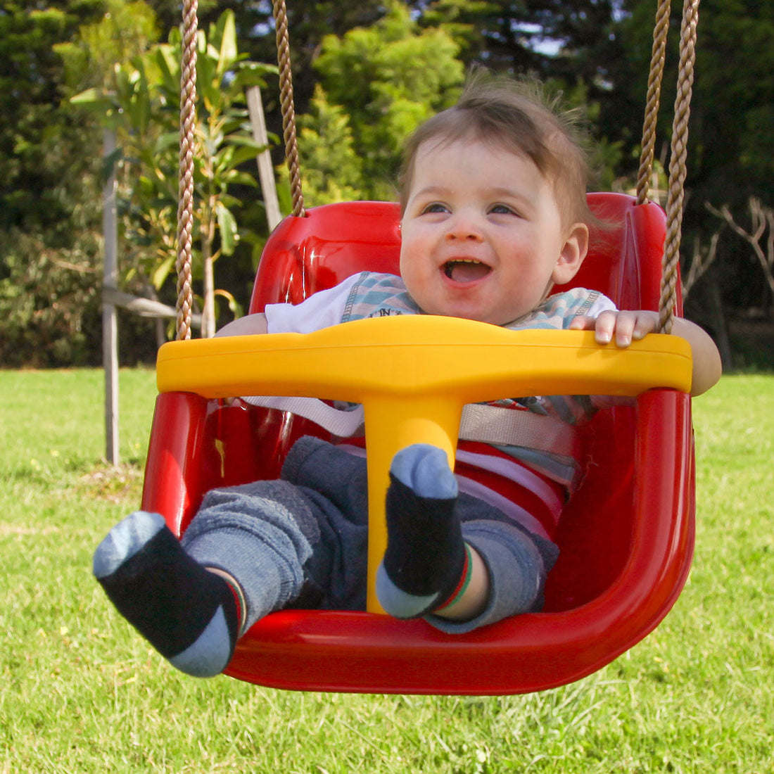 Lifespan Kids Baby Seat - Red &amp; Yellow (Short Rope, 54cm)-Baby &amp; Kids &gt; Baby &amp; Kid&