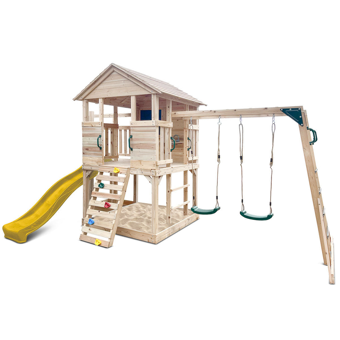 Lifespan Kids Kingston Cubby House with 2.2m Yellow Slide-Baby &amp; Kids &gt; Baby &amp; Kid&