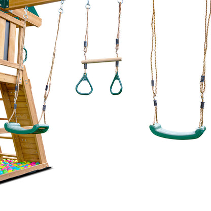 Lifespan Kids Birmingham Swing Set &amp; Play Centre with 2.2m Slide (Green)-Baby &amp; Kids &gt; Baby &amp; Kid&
