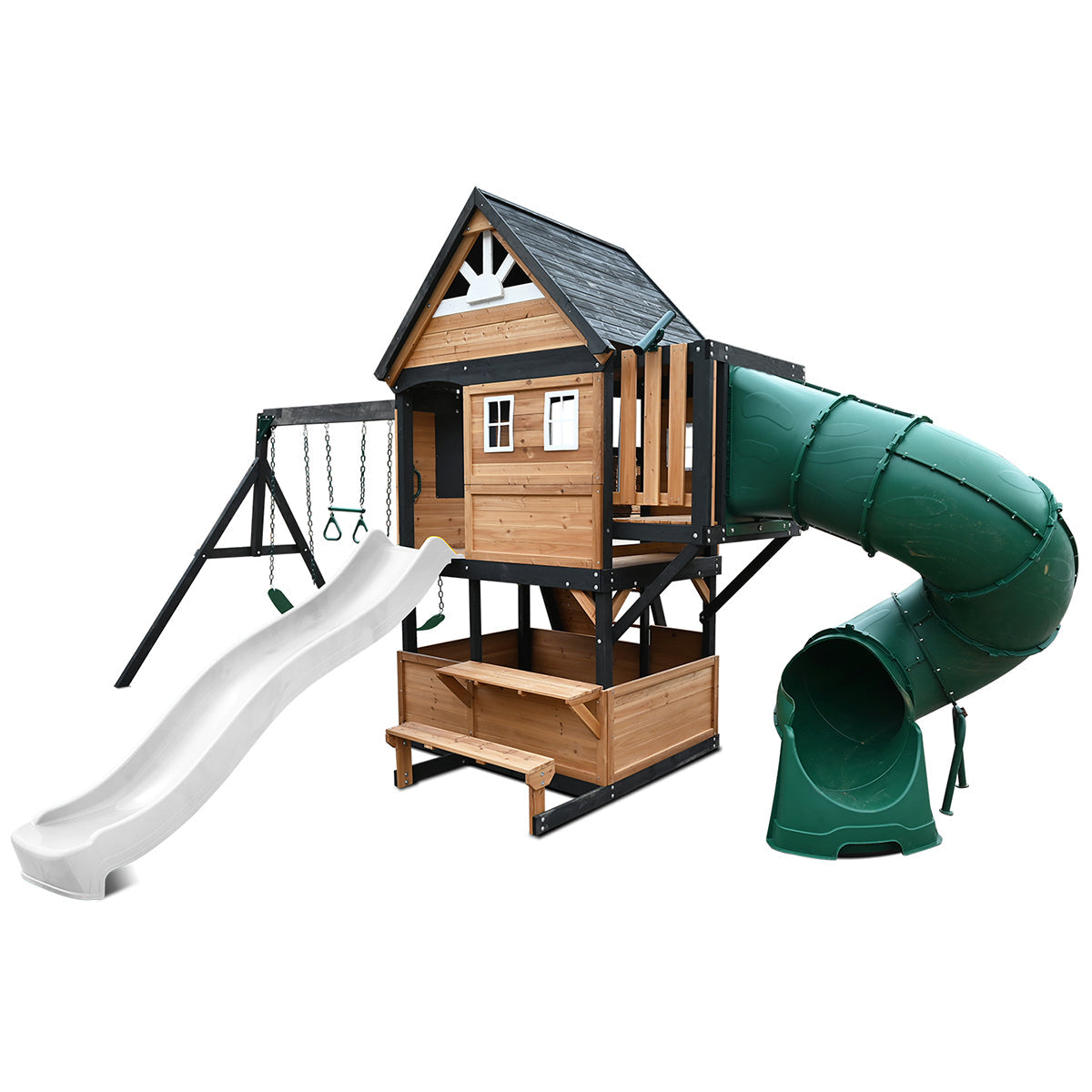 Lifespan Kids Claremont Swing Set &amp; Play Centre with 2.2m Slide (White)
