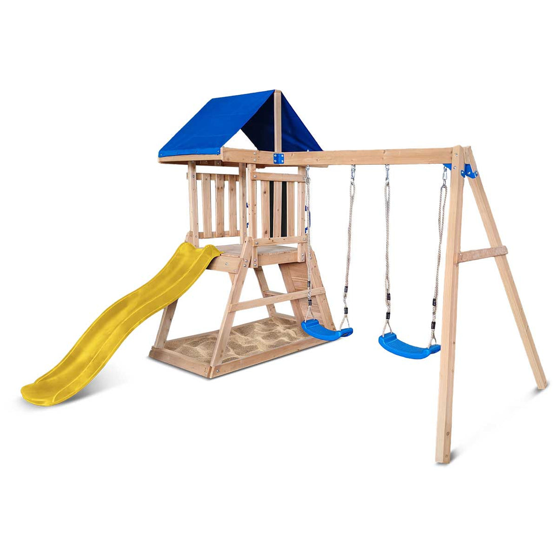 Lifespan Kids Hazelbrook Swing Set &amp; Play Centre with 1.8m Slide (Yellow)-Baby &amp; Kids &gt; Baby &amp; Kid&