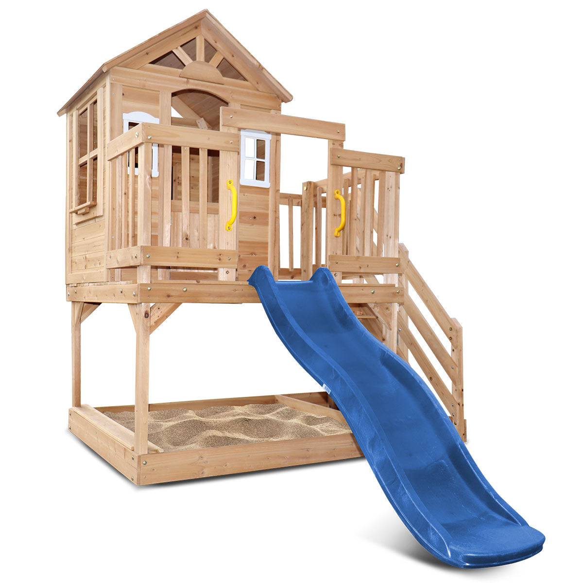 Lifespan Kids Silverton Cubby House with 1.8m Slide (Blue)-Baby &amp; Kids &gt; Baby &amp; Kid&