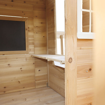 Lifespan Kids Silverton Cubby House with 1.8m Slide (Green)-Baby &amp; Kids &gt; Baby &amp; Kid&